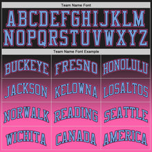 Load image into Gallery viewer, Custom Black Light Blue-Pink Authentic Fade Fashion Basketball Jersey
