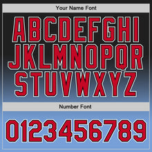 Load image into Gallery viewer, Custom Black Red-Light Blue Authentic Fade Fashion Basketball Jersey