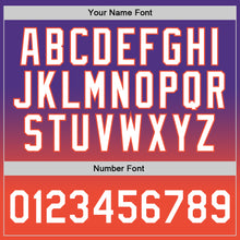 Load image into Gallery viewer, Custom Purple White-Orange Authentic Fade Fashion Basketball Jersey