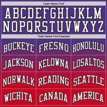 Load image into Gallery viewer, Custom Purple White-Red Authentic Fade Fashion Basketball Jersey