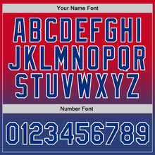 Load image into Gallery viewer, Custom Red Royal-White Authentic Fade Fashion Basketball Jersey