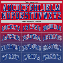Load image into Gallery viewer, Custom Red Royal-White Authentic Fade Fashion Basketball Jersey