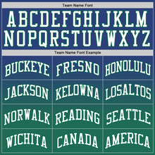 Load image into Gallery viewer, Custom Royal White-Kelly Green Authentic Fade Fashion Basketball Jersey