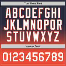 Load image into Gallery viewer, Custom Navy White-Orange Authentic Fade Fashion Basketball Jersey