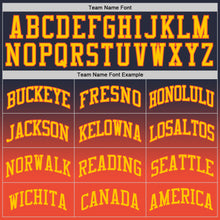 Load image into Gallery viewer, Custom Navy Gold-Orange Authentic Fade Fashion Basketball Jersey