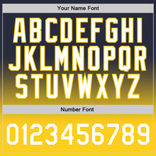 Load image into Gallery viewer, Custom Navy White-Gold Authentic Fade Fashion Basketball Jersey