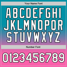 Load image into Gallery viewer, Custom Teal White-Pink Authentic Fade Fashion Basketball Jersey