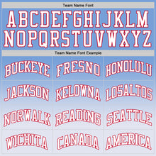 Load image into Gallery viewer, Custom Light Blue White-Red Authentic Fade Fashion Basketball Jersey