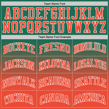 Load image into Gallery viewer, Custom Kelly Green Orange-White Authentic Fade Fashion Basketball Jersey