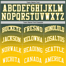 Load image into Gallery viewer, Custom Hunter Green White-Gold Authentic Fade Fashion Basketball Jersey