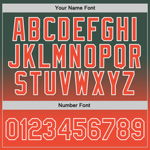 Load image into Gallery viewer, Custom Hunter Green Orange-White Authentic Fade Fashion Basketball Jersey