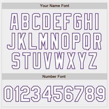 Load image into Gallery viewer, Custom White White-Purple Authentic Fade Fashion Baseball Jersey