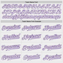 Load image into Gallery viewer, Custom White White-Purple Authentic Fade Fashion Baseball Jersey