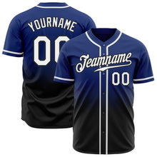 Load image into Gallery viewer, Custom Royal White-Black Authentic Fade Fashion Baseball Jersey