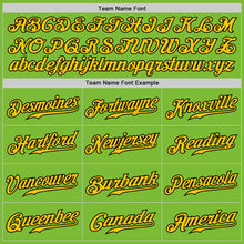 Load image into Gallery viewer, Custom Neon Green Yellow-Black Authentic Fade Fashion Baseball Jersey