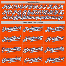 Load image into Gallery viewer, Custom Orange White-Navy Authentic Fade Fashion Baseball Jersey