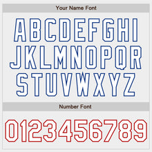 Load image into Gallery viewer, Custom White White Royal-Red Authentic Fade Fashion Baseball Jersey