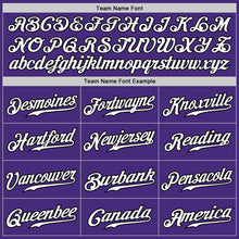 Load image into Gallery viewer, Custom Purple White-Black Authentic Fade Fashion Baseball Jersey