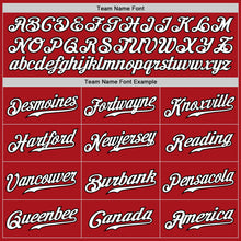 Load image into Gallery viewer, Custom Red White-Black Authentic Fade Fashion Baseball Jersey