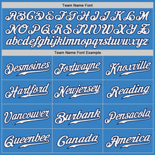 Load image into Gallery viewer, Custom Powder Blue White-Navy Authentic Fade Fashion Baseball Jersey