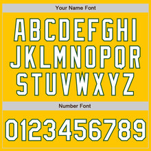 Load image into Gallery viewer, Custom Yellow White-Green Authentic Fade Fashion Baseball Jersey