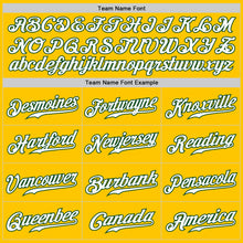 Load image into Gallery viewer, Custom Yellow White-Green Authentic Fade Fashion Baseball Jersey