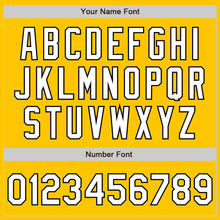 Load image into Gallery viewer, Custom Yellow White-Black Authentic Fade Fashion Baseball Jersey