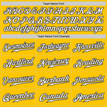 Load image into Gallery viewer, Custom Yellow White-Black Authentic Fade Fashion Baseball Jersey