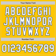 Load image into Gallery viewer, Custom Yellow White-Royal Authentic Fade Fashion Baseball Jersey