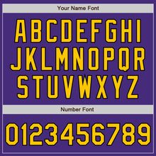 Load image into Gallery viewer, Custom Purple Yellow-Black Authentic Fade Fashion Baseball Jersey