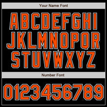 Load image into Gallery viewer, Custom Black Orange-White Authentic Gradient Fashion Baseball Jersey