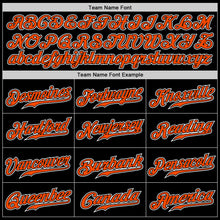 Load image into Gallery viewer, Custom Black Orange-White Authentic Gradient Fashion Baseball Jersey