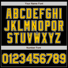 Load image into Gallery viewer, Custom Black Yellow-White Authentic Gradient Fashion Baseball Jersey