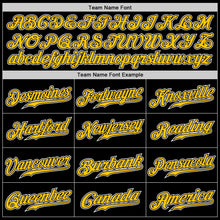 Load image into Gallery viewer, Custom Black Yellow-White Authentic Gradient Fashion Baseball Jersey