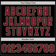Load image into Gallery viewer, Custom Black Crimson-Cream Authentic Gradient Fashion Baseball Jersey