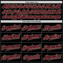 Load image into Gallery viewer, Custom Black Crimson-Cream Authentic Gradient Fashion Baseball Jersey