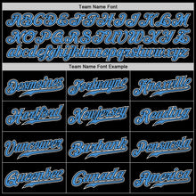 Load image into Gallery viewer, Custom Black Powder Blue-White Authentic Gradient Fashion Baseball Jersey