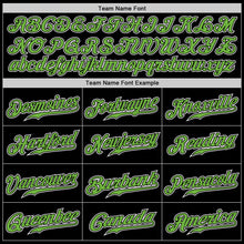 Load image into Gallery viewer, Custom Black Neon Green-White Authentic Gradient Fashion Baseball Jersey
