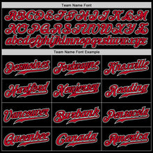 Load image into Gallery viewer, Custom Black Red-White Authentic Gradient Fashion Baseball Jersey