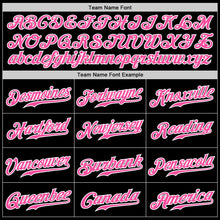 Load image into Gallery viewer, Custom Black Pink Light Blue-White Authentic Gradient Fashion Baseball Jersey