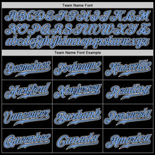 Load image into Gallery viewer, Custom Black Light Blue-White Authentic Gradient Fashion Baseball Jersey