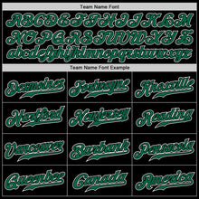Load image into Gallery viewer, Custom Black Kelly Green-White Authentic Gradient Fashion Baseball Jersey