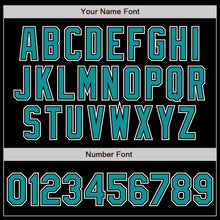 Load image into Gallery viewer, Custom Black Teal-White Authentic Gradient Fashion Baseball Jersey