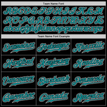 Load image into Gallery viewer, Custom Black Teal-White Authentic Gradient Fashion Baseball Jersey
