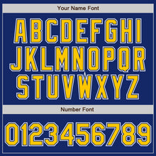 Load image into Gallery viewer, Custom Royal Yellow-White Authentic Gradient Fashion Baseball Jersey