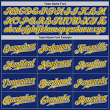 Load image into Gallery viewer, Custom Royal Yellow-White Authentic Gradient Fashion Baseball Jersey