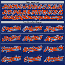 Load image into Gallery viewer, Custom Royal Orange-White Authentic Gradient Fashion Baseball Jersey