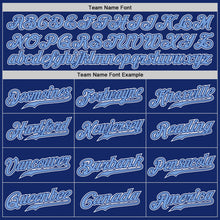 Load image into Gallery viewer, Custom Royal Light Blue-White Authentic Gradient Fashion Baseball Jersey