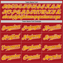 Load image into Gallery viewer, Custom Red Yellow-White Authentic Gradient Fashion Baseball Jersey