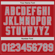 Load image into Gallery viewer, Custom Red Gray-White Authentic Gradient Fashion Baseball Jersey